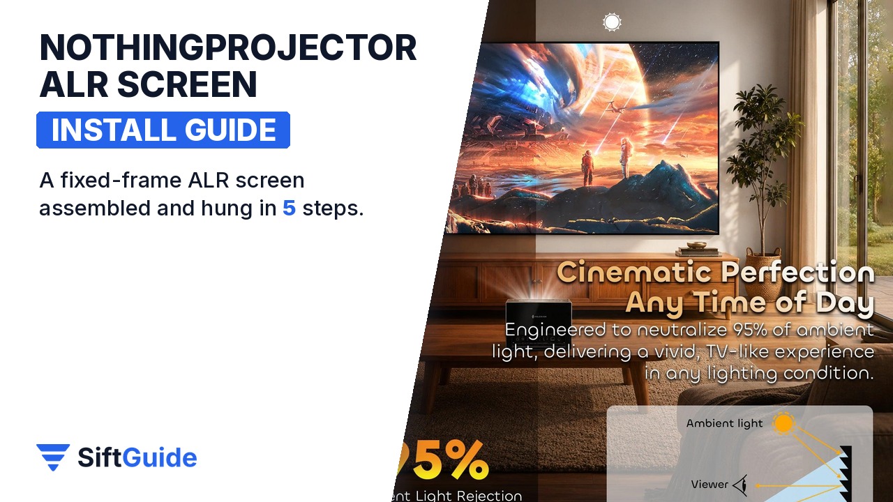 How to Assemble and Hang a Fixed-Frame ALR Projector Screen (NothingProjector Lenticular 4K, 5 Steps)