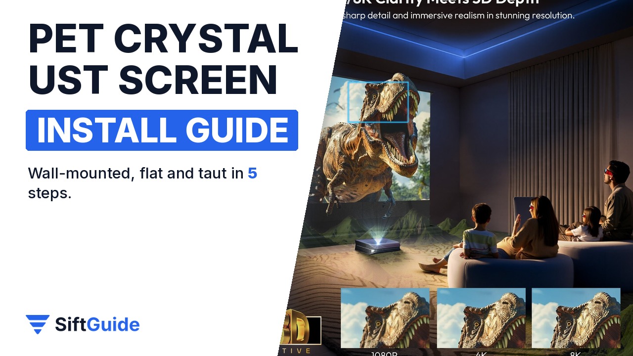 How to Install the NothingProjector PET Crystal UST ALR Screen on Your Wall (5 Steps)