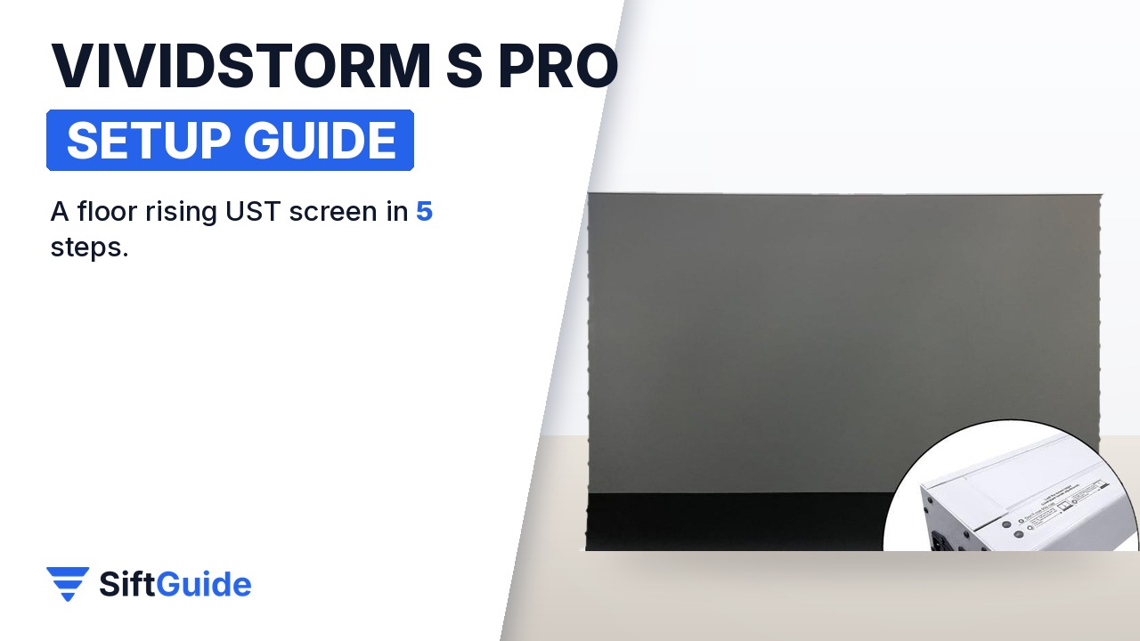 How to Set Up a Floor Rising UST Projector Screen: VIVIDSTORM S PRO in 5 Steps