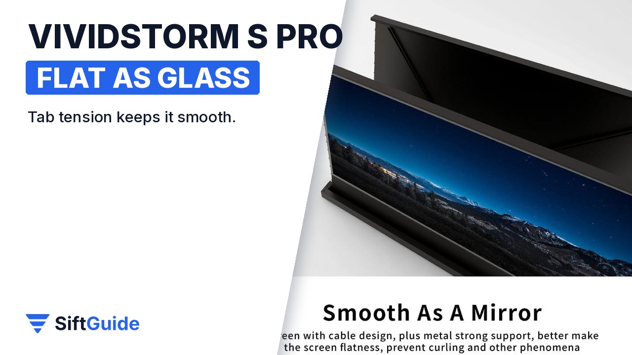 VIVIDSTORM screen surface smooth as a mirror thanks to tab tension
