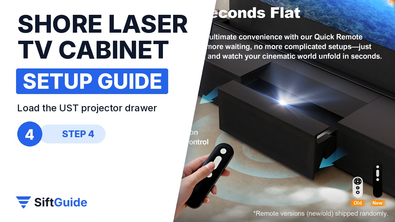 Shore cabinet motorized drawer opening with the remote control