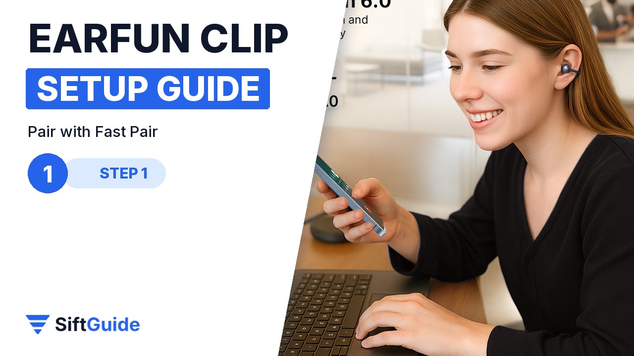 EarFun Clip Google Fast Pair pop-up on an Android phone