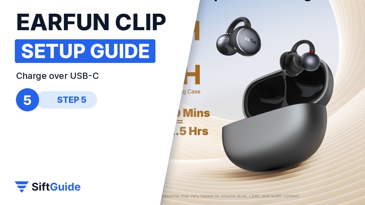 EarFun Clip charging case with 40 hours of total playtime