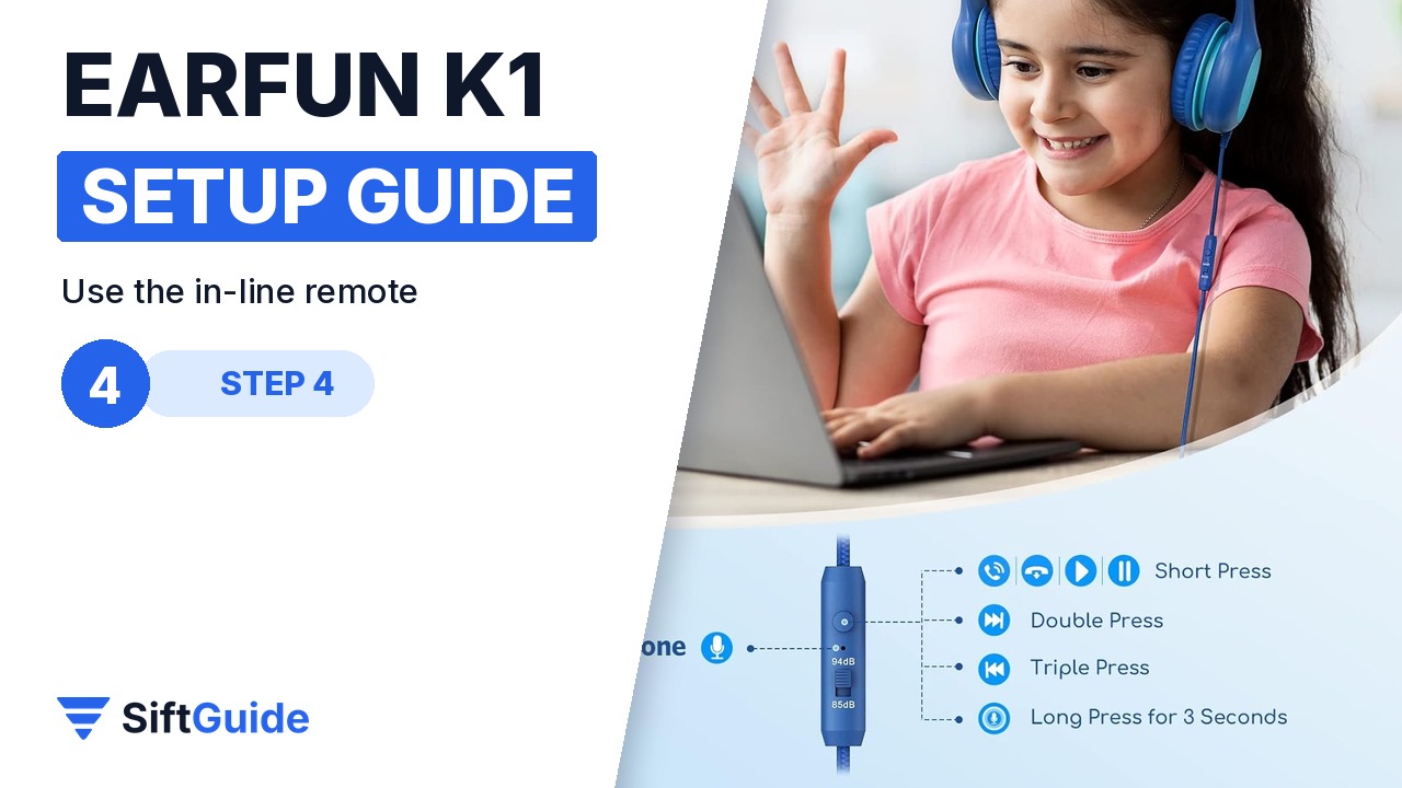 EarFun K1 in-line remote and microphone during an online lesson