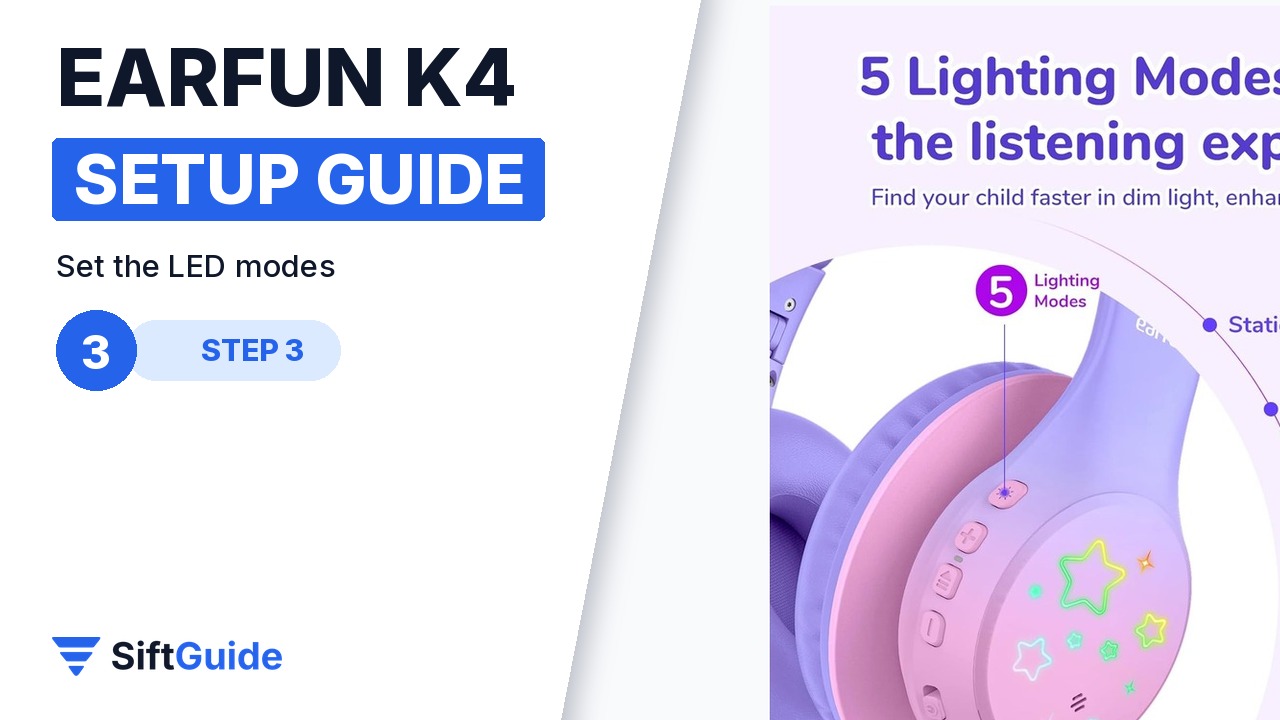 EarFun K4 five colourful LED lighting modes