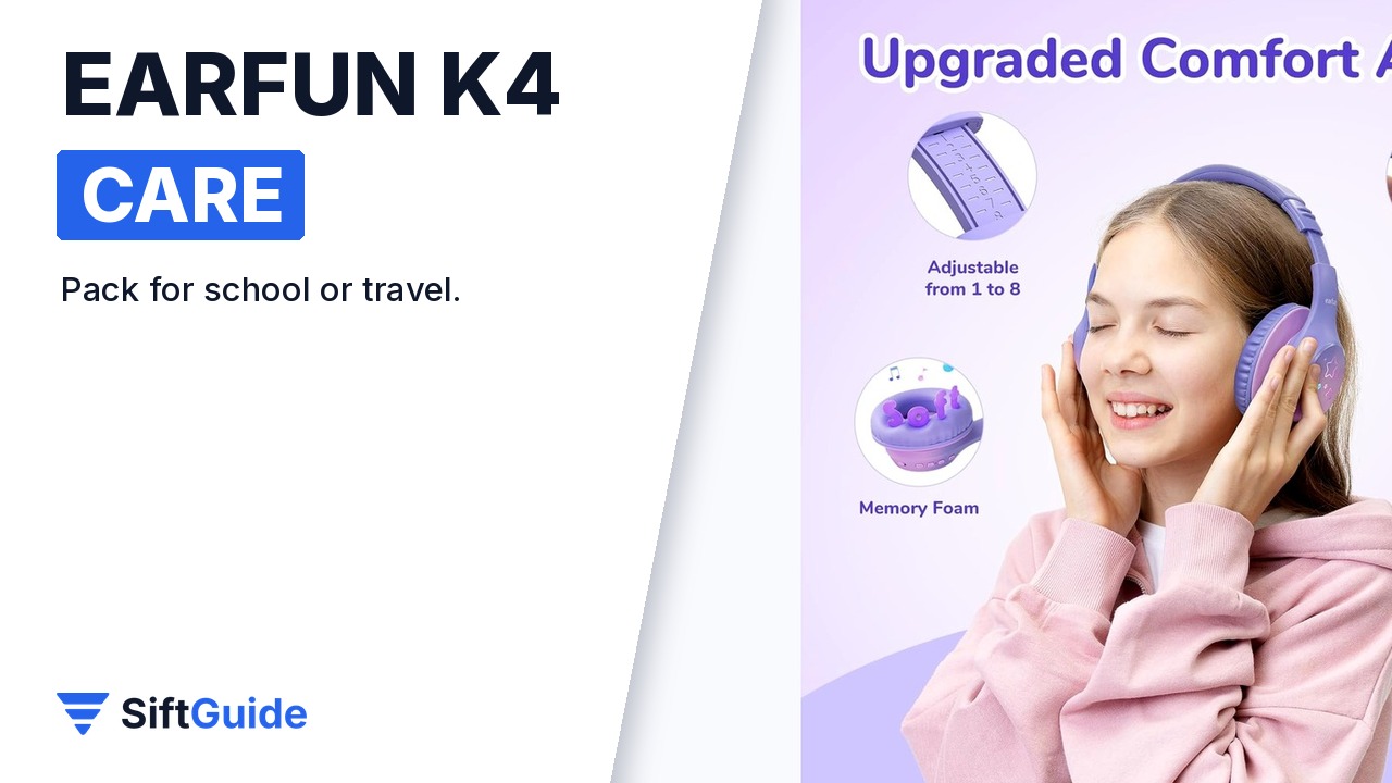 EarFun K4 violet kids headphones