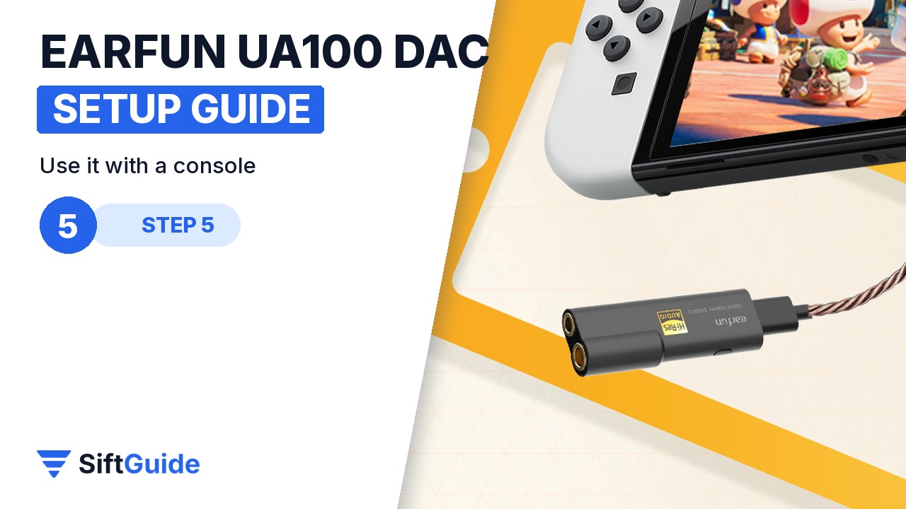 EarFun UA100 connected to a handheld game console