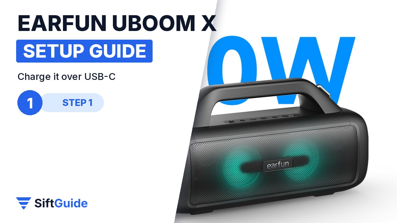 EarFun UBOOM X with 30W fast charging graphic