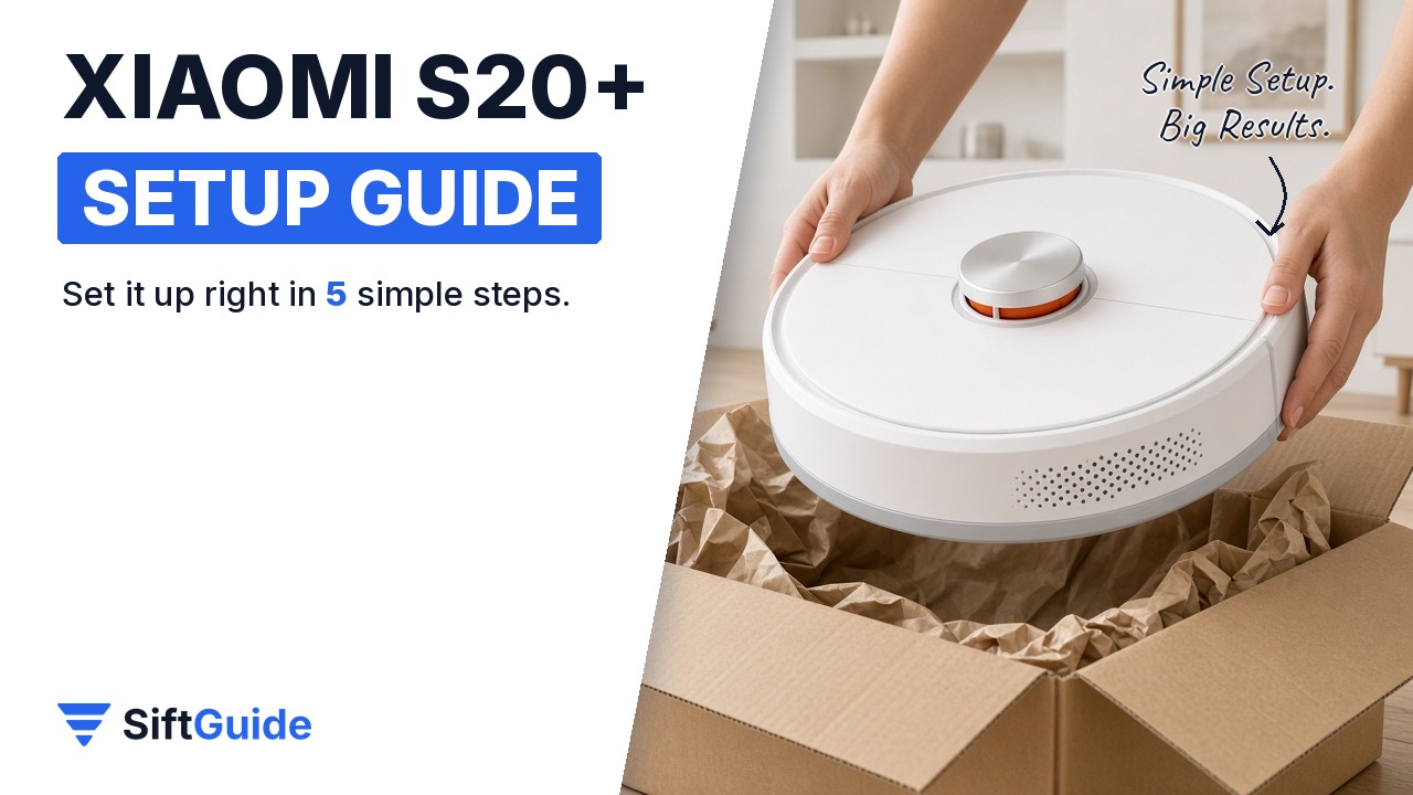 Xiaomi Robot Vacuum S20+ in white with its dock