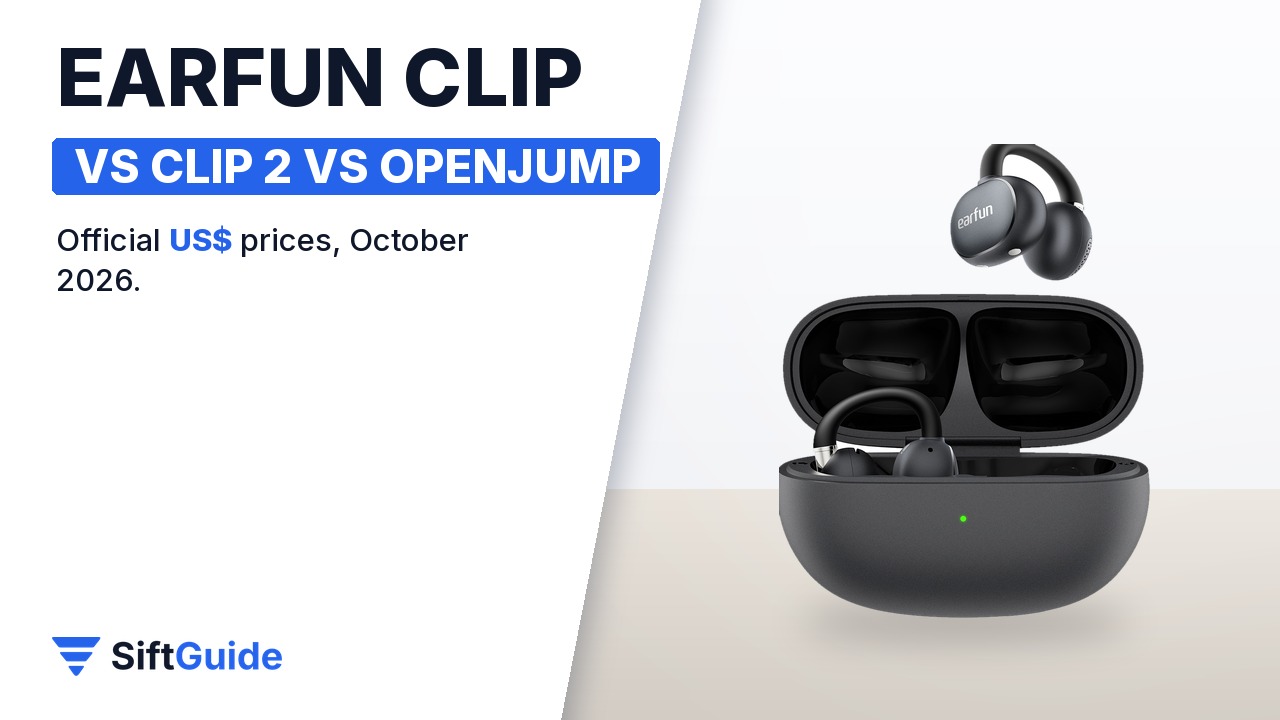 EarFun Clip vs Clip 2 vs OpenJump price guide (SiftGuide)