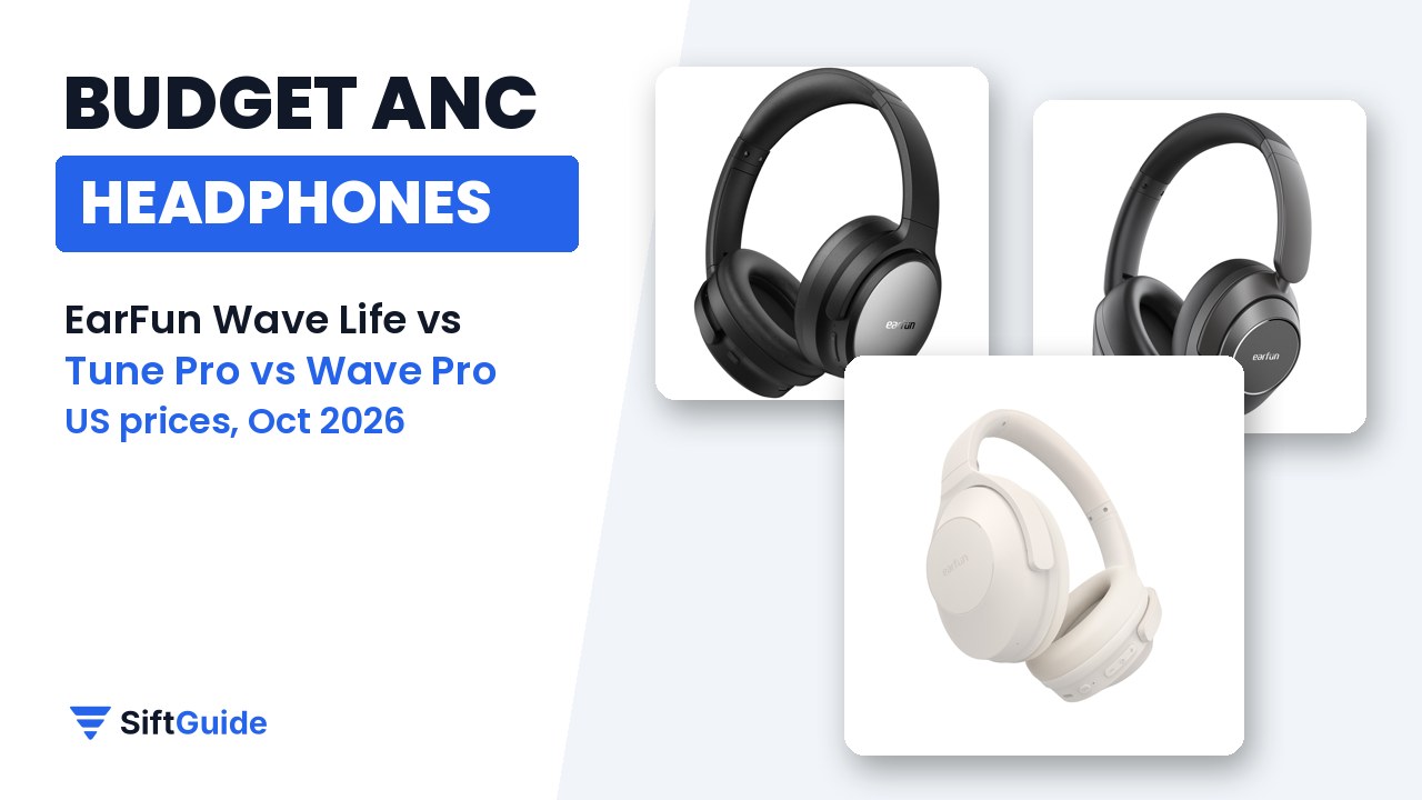 EarFun Wave Life, Tune Pro and Wave Pro budget ANC headphones, official EarFun product images