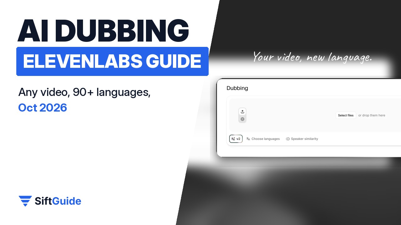 How to dub a video with ElevenLabs, SiftGuide guide