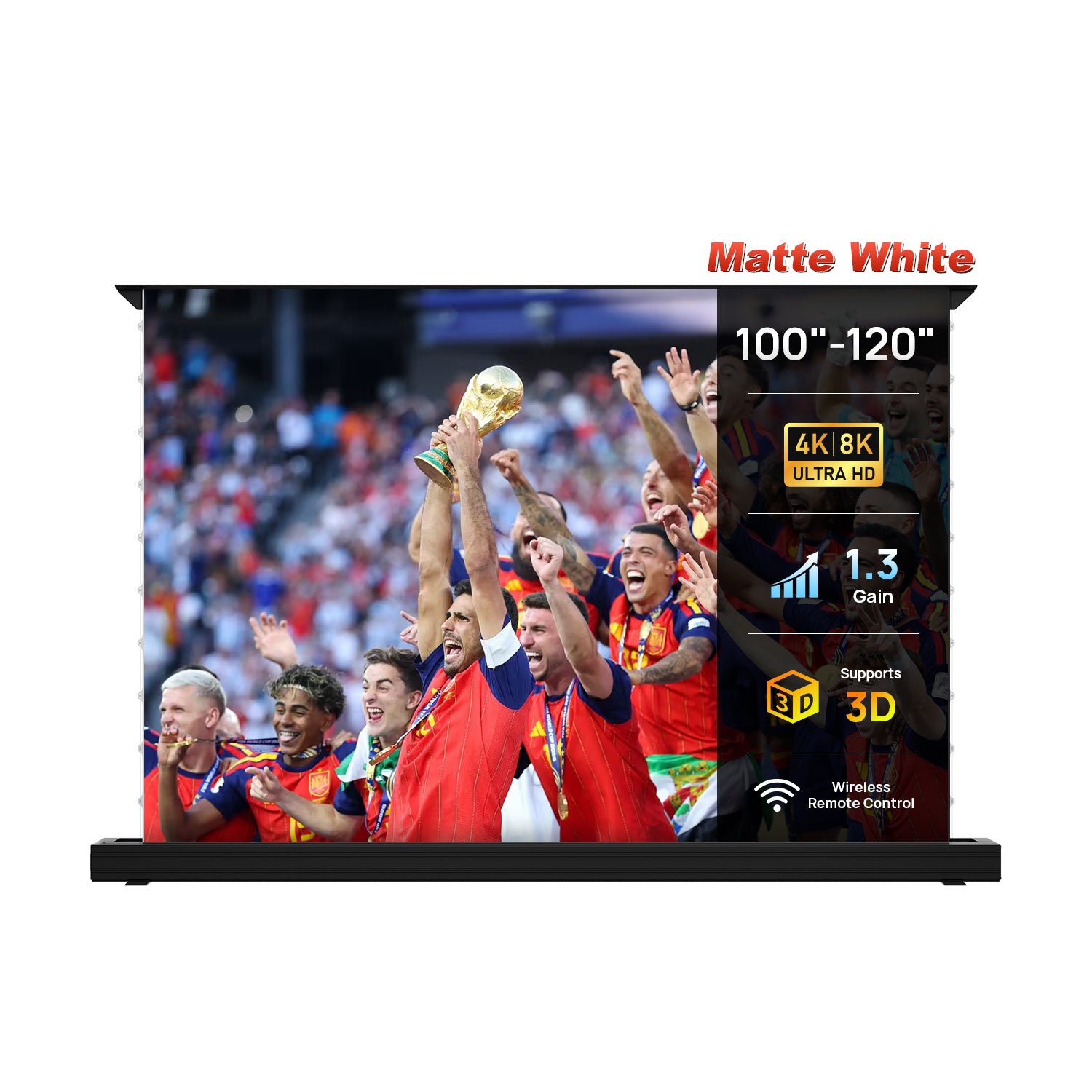 NothingProjector Matte White Motorized Floor Rising (100 or 120 inches)