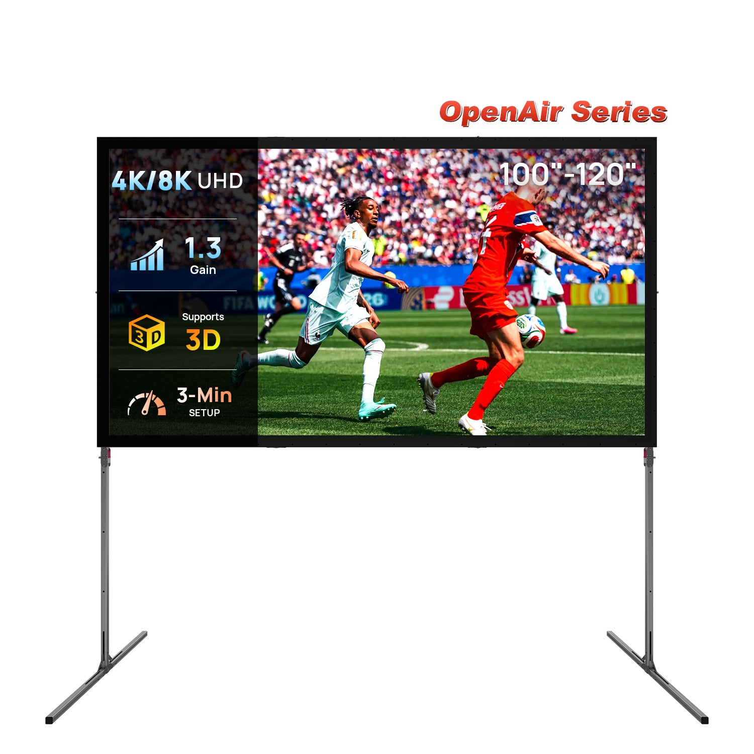 NothingProjector OpenAir Series Outdoor Folding Screen with Stand (100 or 120 inches)