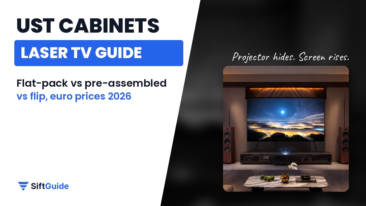 Laser TV cabinets for ultra short throw projectors, buying guide 2026