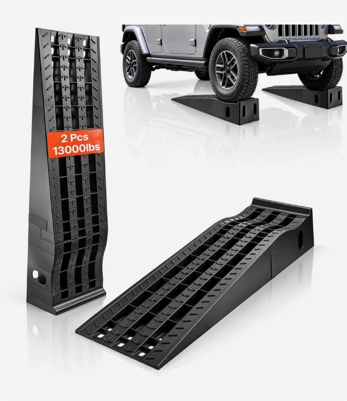VEVOR TS295DT extra-long plastic car ramps, 160 mm lift and 1335 mm length, pair, official product image
