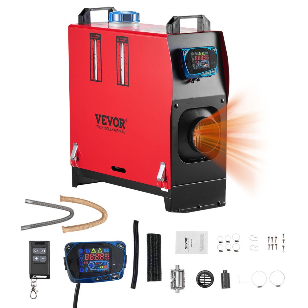 VEVOR CY-30 8 kW all-in-one diesel air heater with remote control and LCD switch, official product image