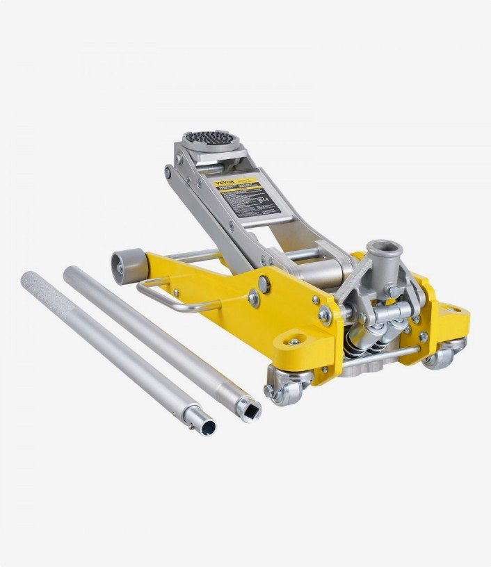 VEVOR LD100A 3 ton all-aluminium low profile racing floor jack with two-piece handle, official product image