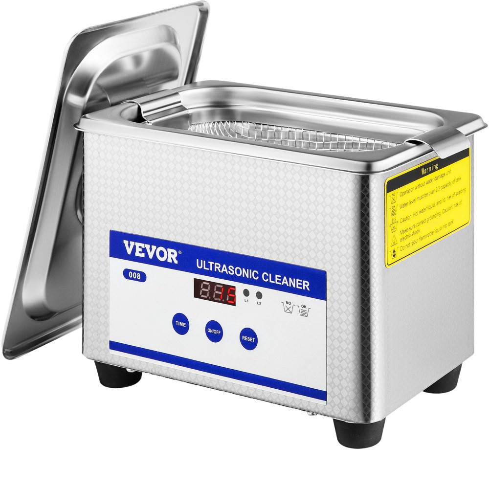 VEVOR 0.8L digital ultrasonic jewelry cleaner with timer, official product image