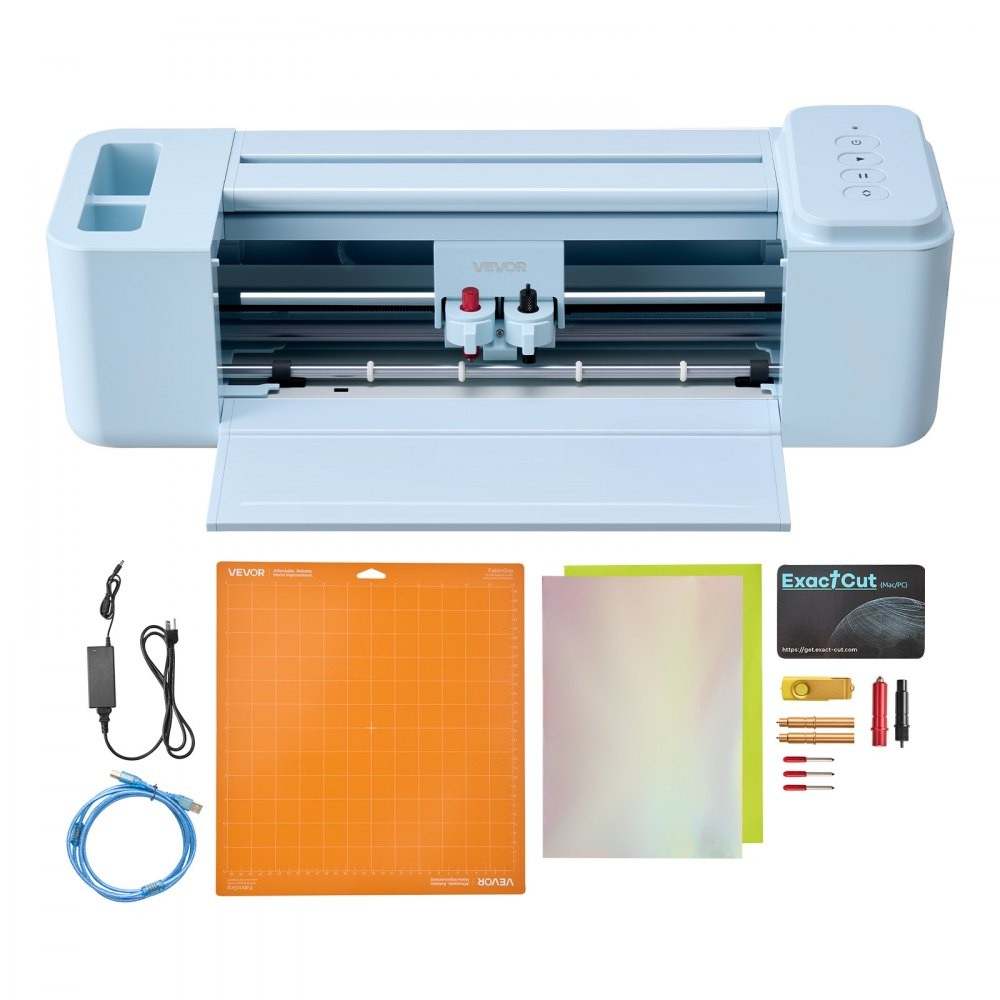 VEVOR 305 mm button-controlled vinyl cutting machine (smart2) with cutting mats and tools, official product image